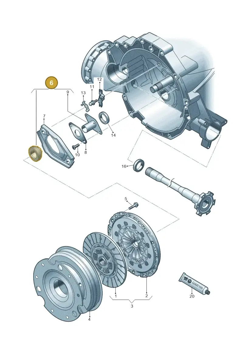 0B4198165 — Audi A5 Cabrio 2.0 (2008-2012) diagram 620141600, position 6