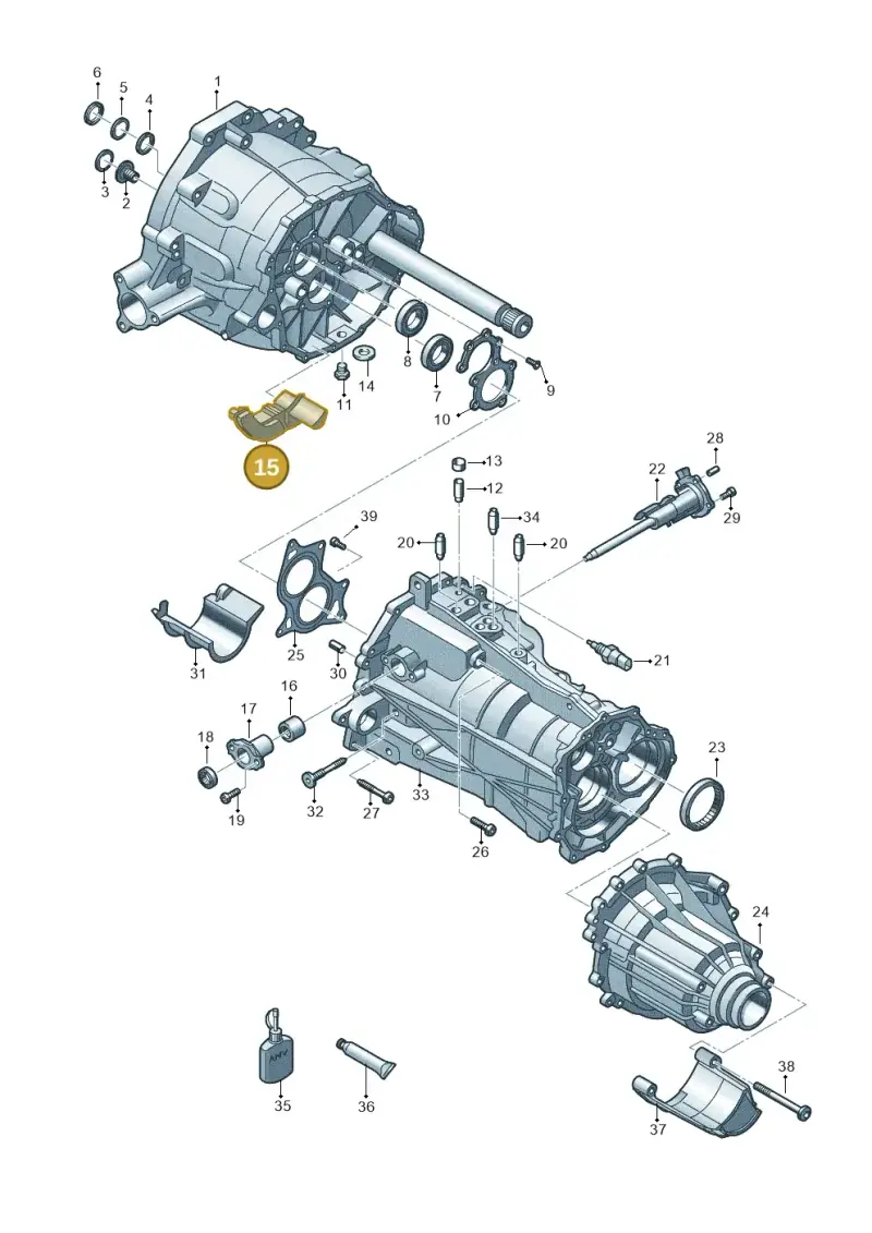 0B4301045 — Audi A5 Sportback (2011-2017) diagram 636301750, position 15