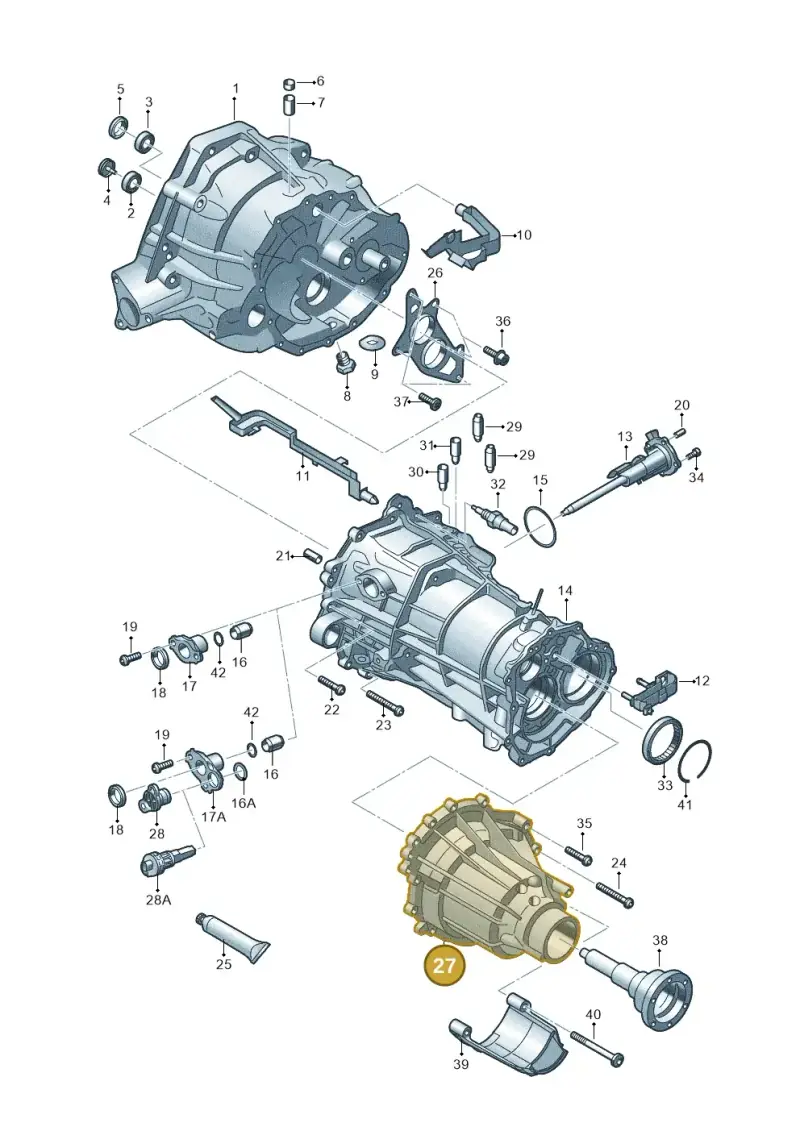 0B4301213B — Audi A4 Av. Allroad (2008-2016) diagram 647301760, position 27