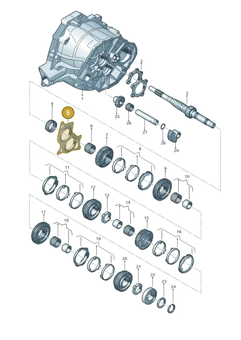 0B4301273 — Audi A5 Sportback (2011-2017) diagram 636311650, position 5