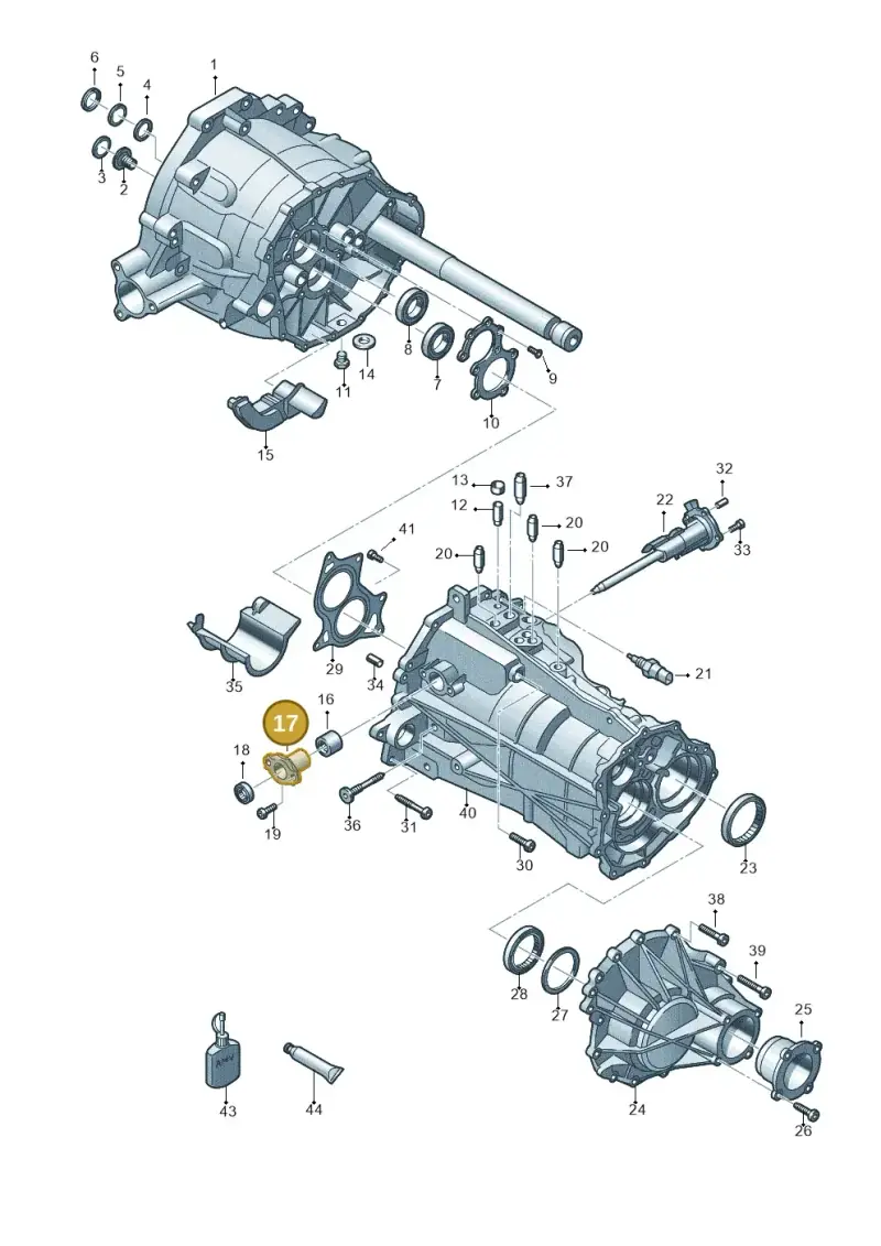 0B4301459B — Audi A5 Cabrio 2.0 (2008-2012) diagram 636301450, position 17