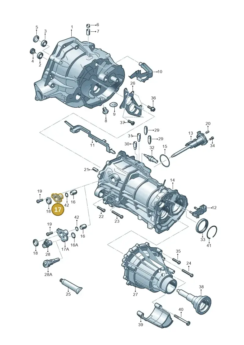 0B4301459B — Audi A4 Av. Allroad (2008-2016) diagram 647301760, position 17