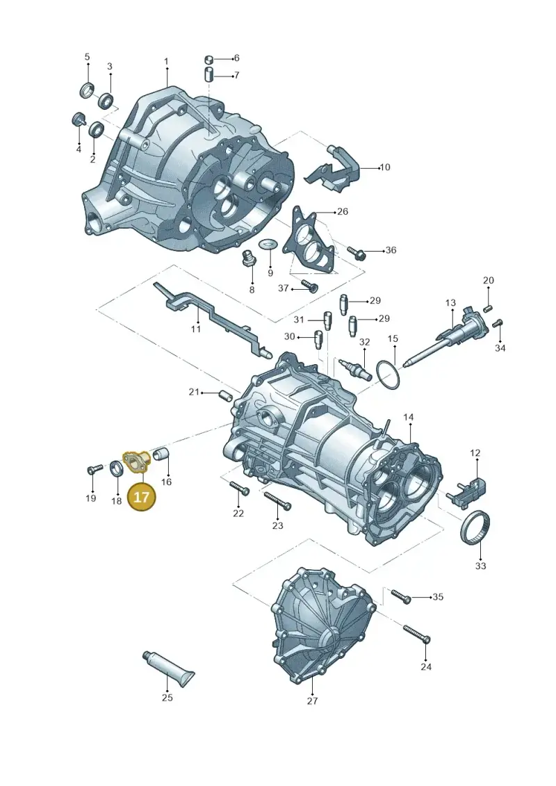 0B4301459B — Audi A4L 2.0 (2008-2012) diagram 669301030, position 17