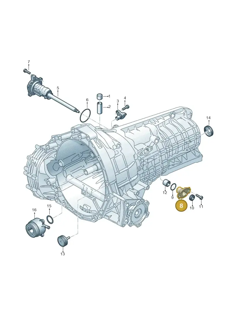 0B4301459B — Audi A6 1.8 (2015-2019) diagram 717301340, position 8