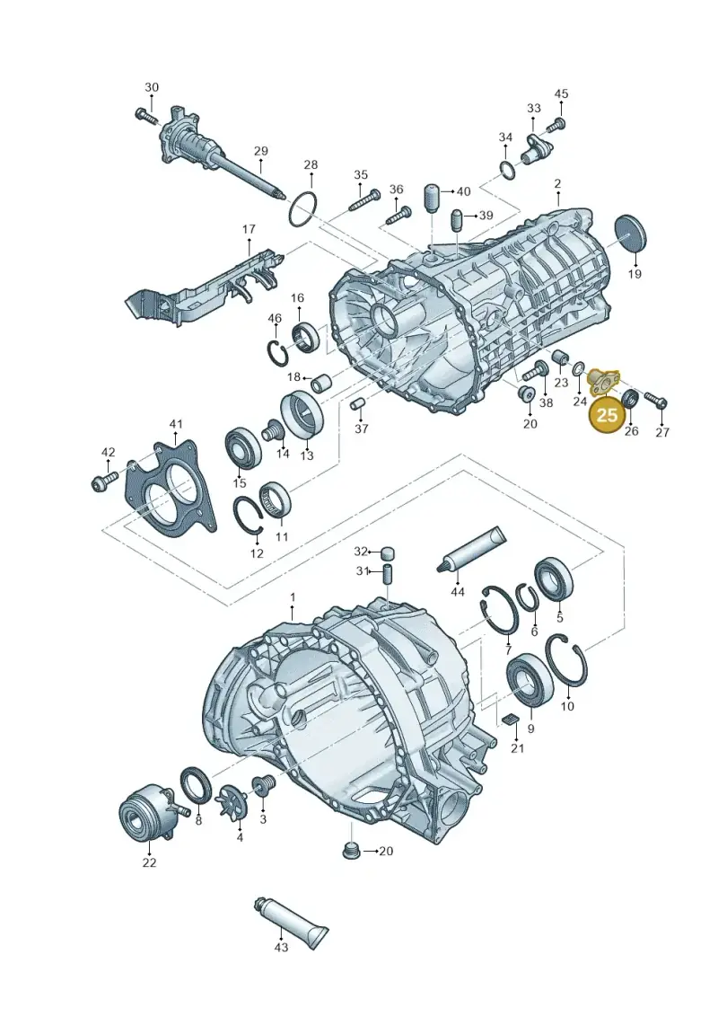 0B4301459B — Audi A4 2.0 (2015-2019) diagram 798301310, position 25