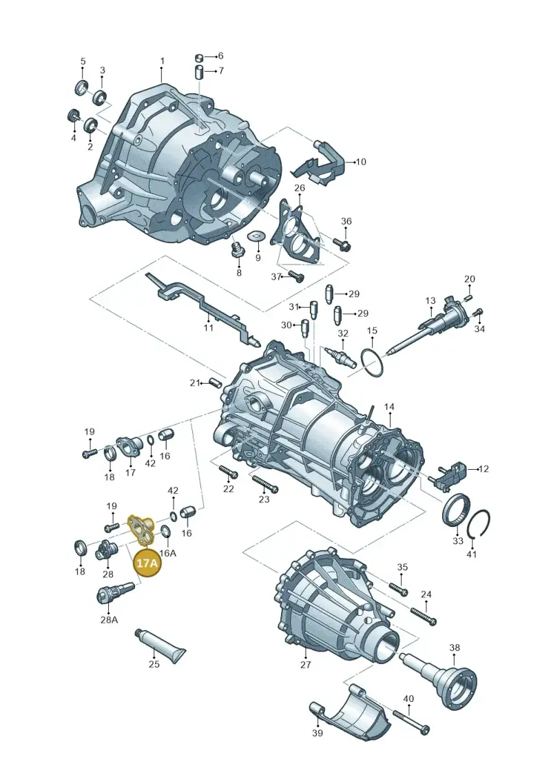 0B4301459C — Audi A4 Av. Allroad (2008-2016) diagram 647301760, position 17A