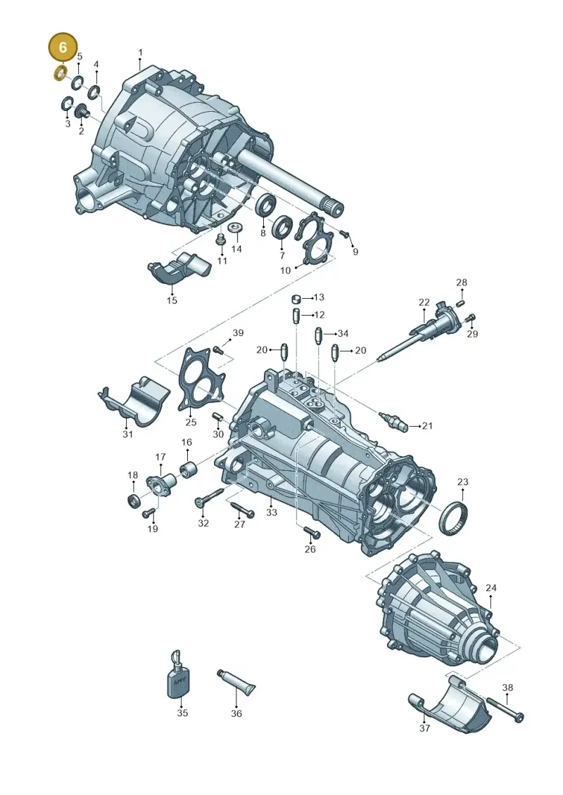 0B4311113 — Audi A5 Sportback (2011-2017) diagram 636301750, position 6
