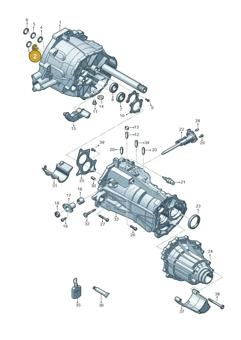 0B4311280 — Audi A5 Sportback (2011-2017) diagram 636301750, position 2