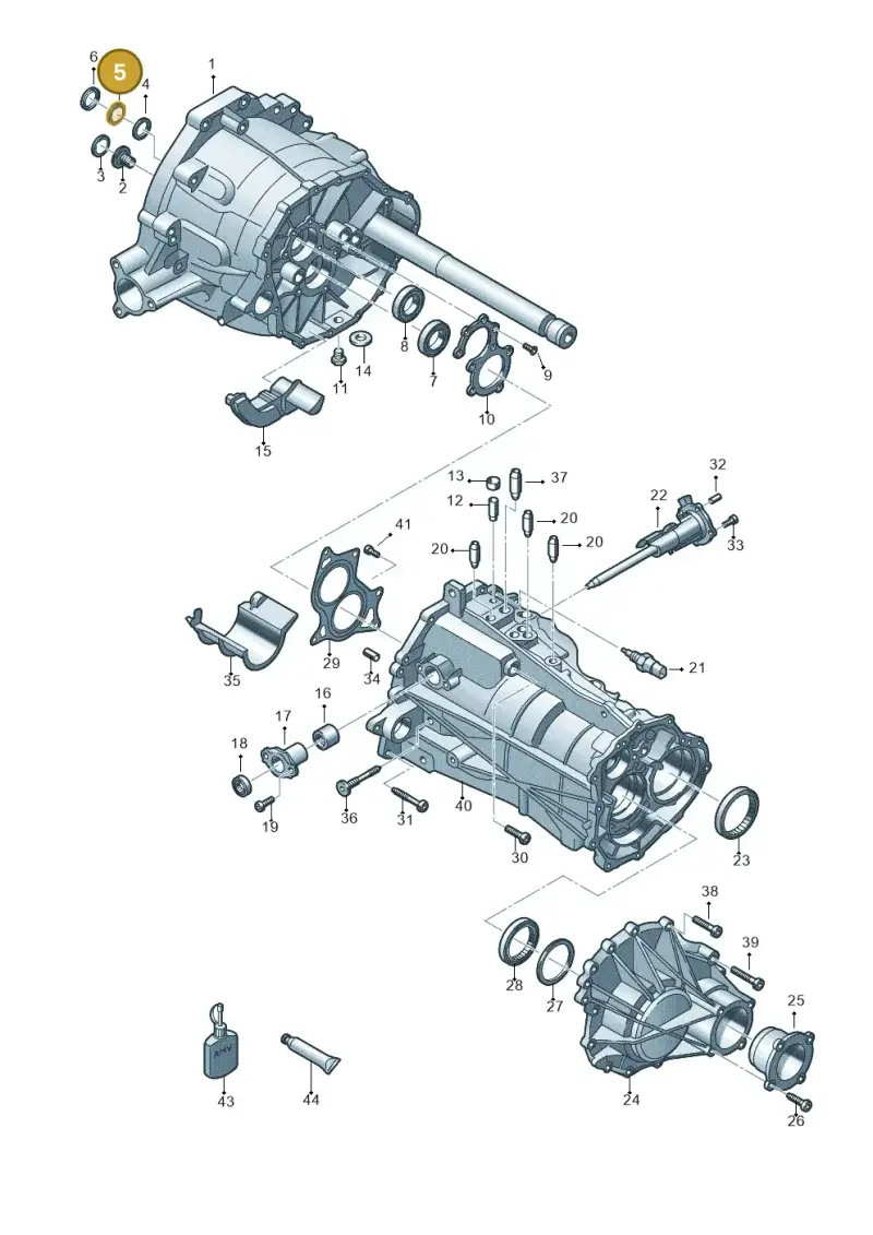 0B4311327C — Audi A5 Cabrio 2.0 (2008-2012) diagram 636301450, position 5