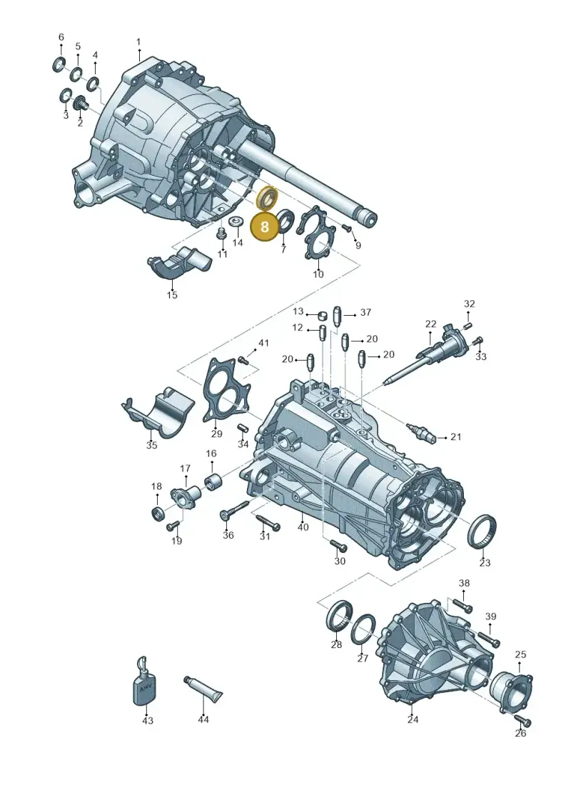 0B4311965 — Audi A5 Cabrio 2.0 (2008-2012) diagram 636301450, position 8