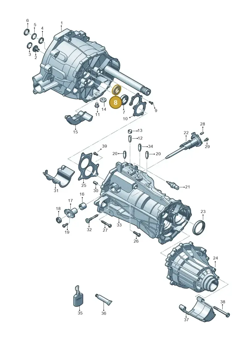 0B4311965 — Audi A5 Sportback (2011-2017) diagram 636301750, position 8
