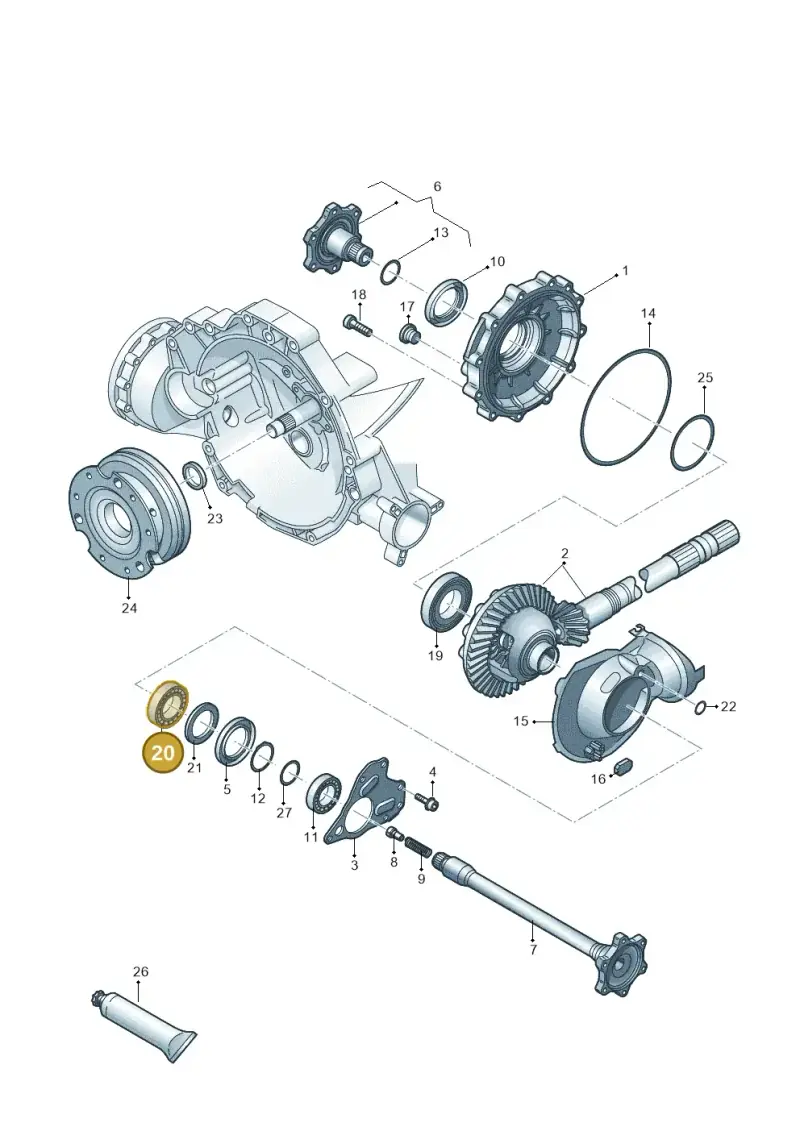 0B4409123E — Audi A4 av. 2.0 tdi (2011-2015) diagram 620409550, position 20