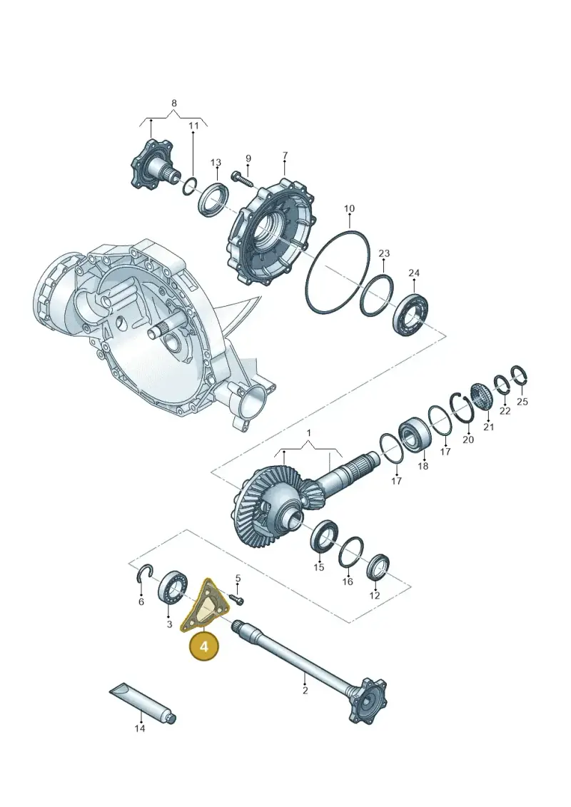 0B4409175E — Audi A5 Limo 2.0 (2024-) diagram 798409055, position 4