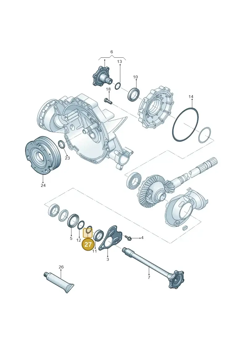0B4409227 — Audi A6 1.8 (2015-2019) diagram 887409060, position 27