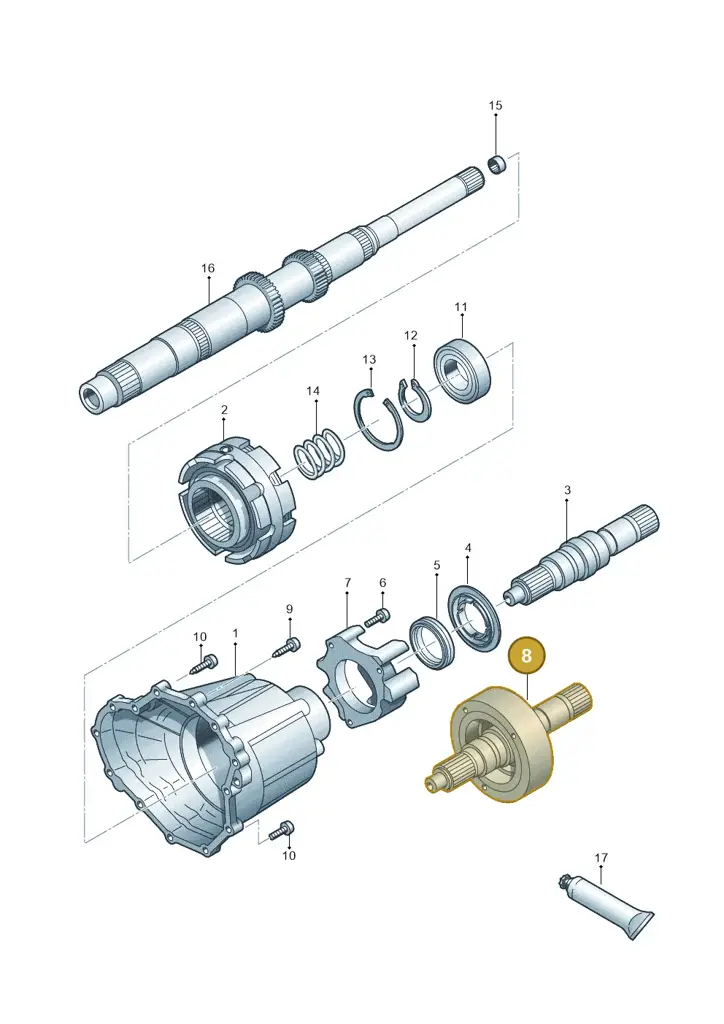 0B4409307J — Audi Q5 qu. 2.0 TDI (2012-2017) diagram 695409900, position 8
