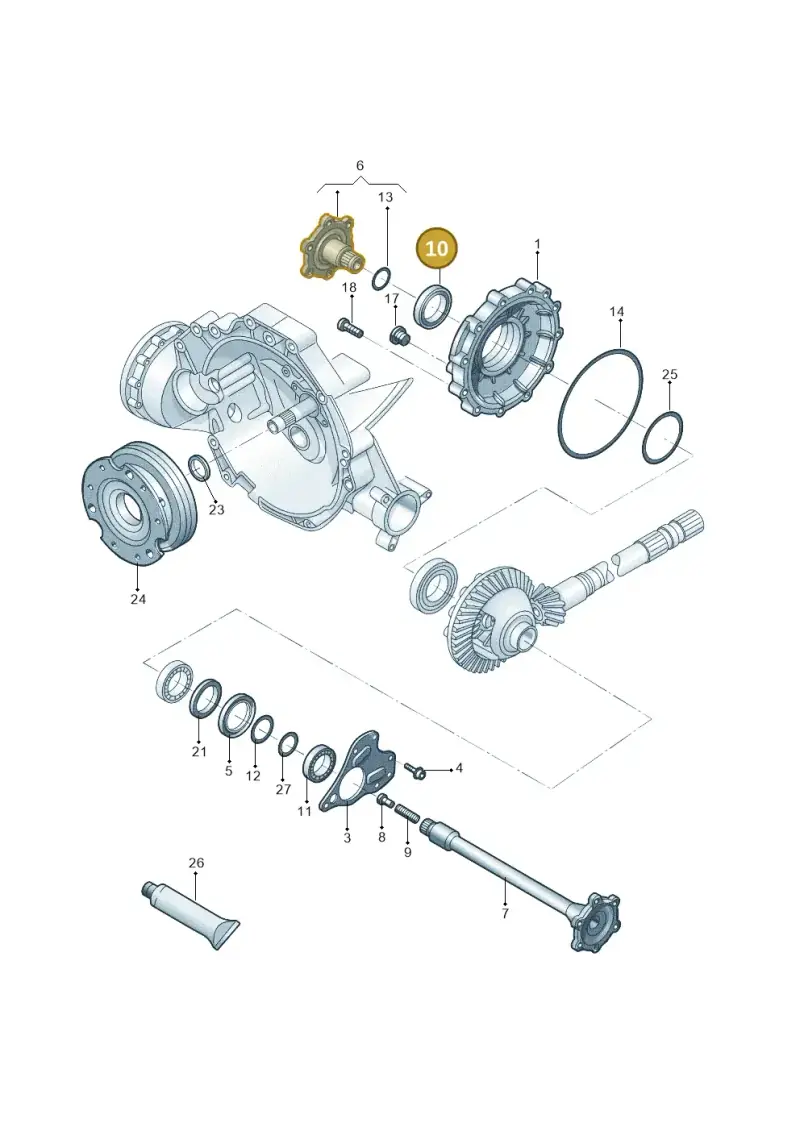 0B4409400D — Audi A4L 2.0 (2008-2012) diagram 669409010, position 10