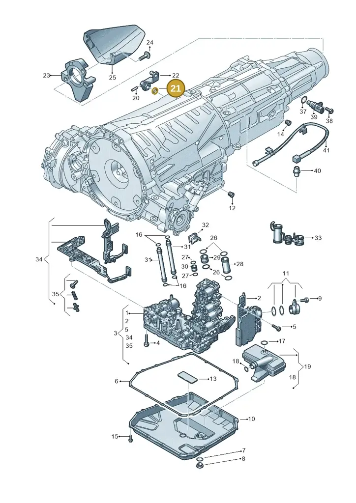 0B5301457 — Audi A7 Sportback (2014-2018) diagram 647325800, position 21