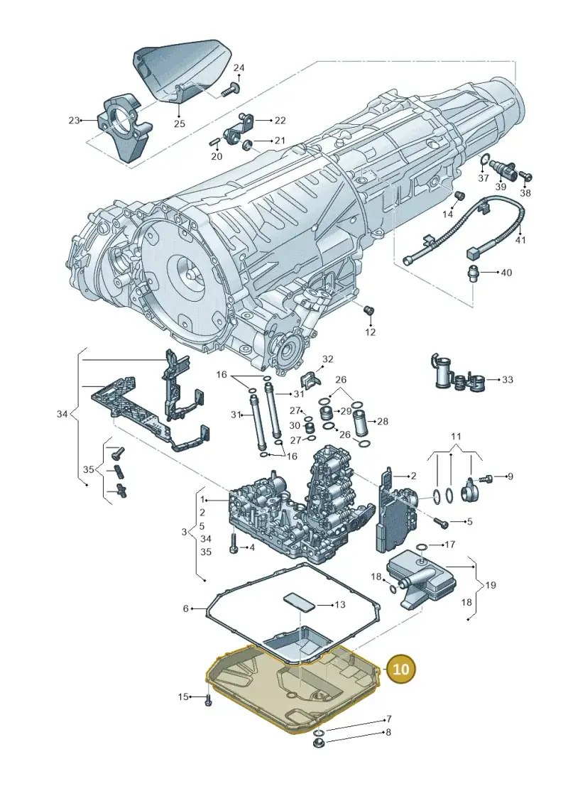 0B5321361C — Audi A7 Sportback (2014-2018) diagram 647325800, position 10