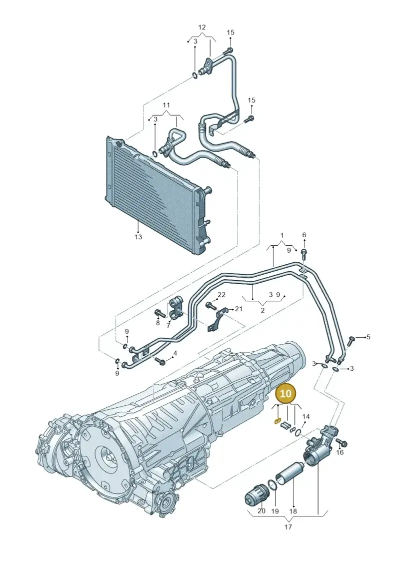 0B5321473 — Audi Q5 qu. 2.0 TDI (2012-2017) diagram 724317500, position 10