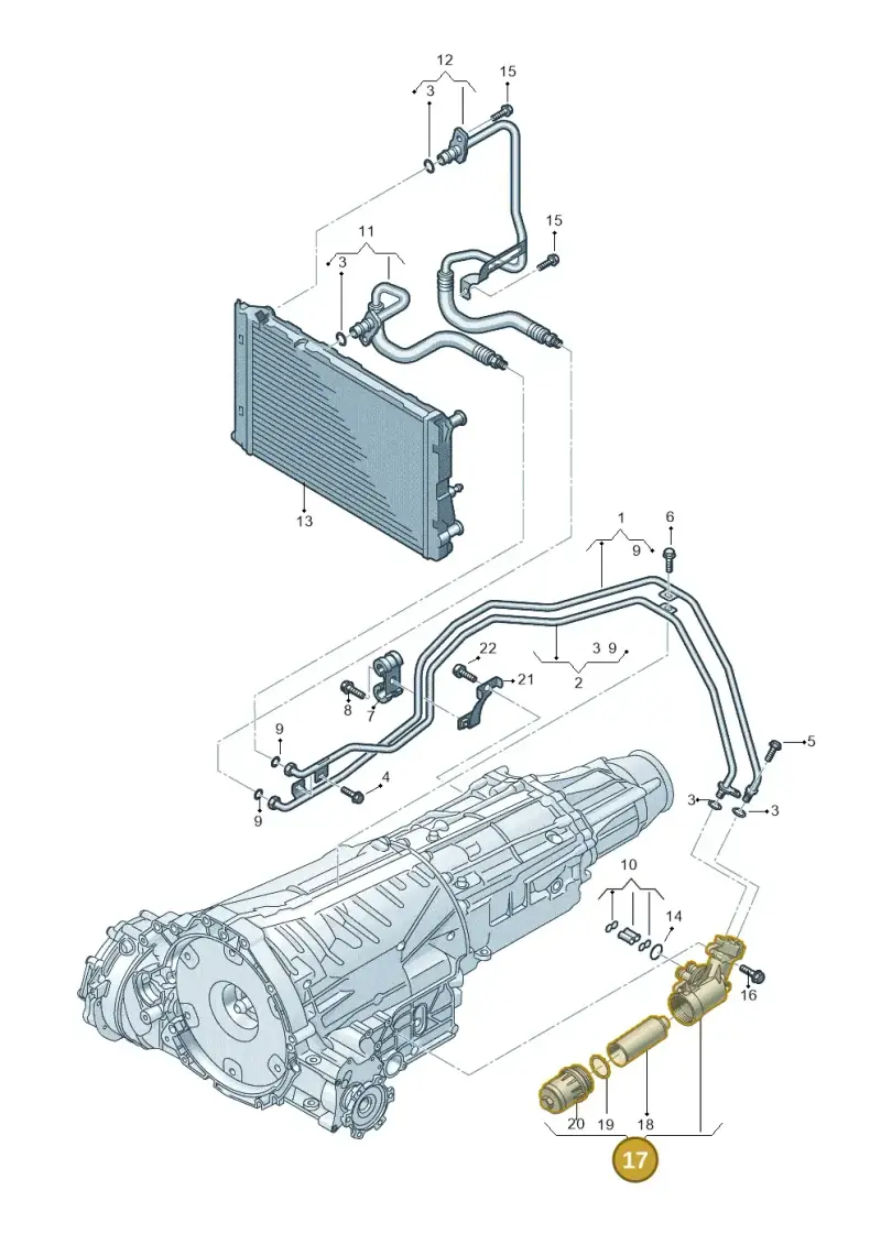 0B5325060C — Audi Q5 qu. 2.0 TDI (2012-2017) diagram 724317500, position 17
