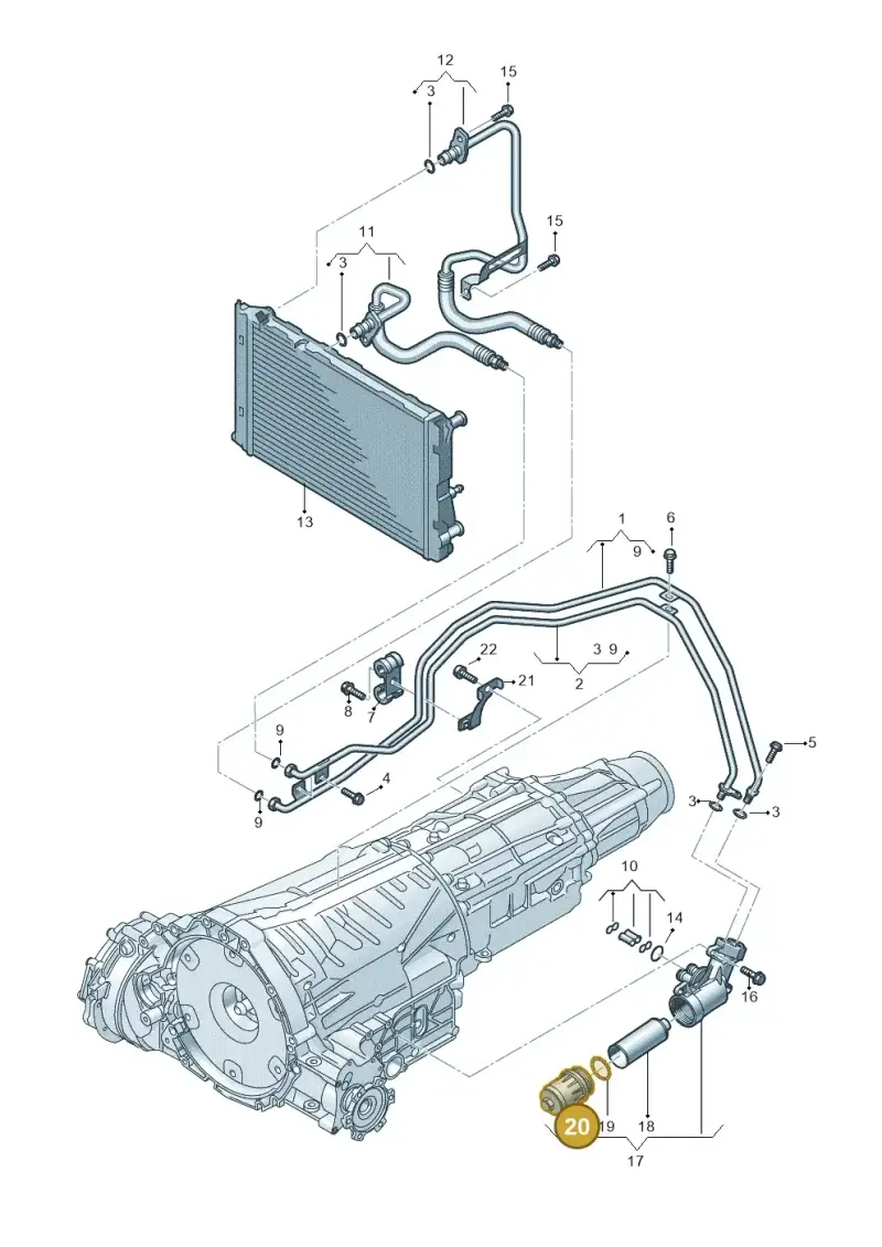 0B5325240B — Audi Q5 qu. 2.0 TDI (2012-2017) diagram 724317500, position 20