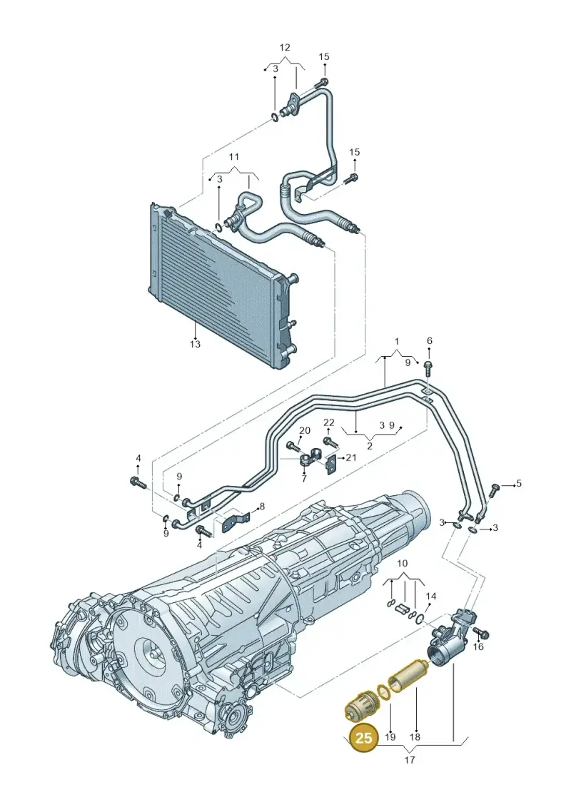 0B5325240B — Audi Q5 qu. 2.0 TDI (2012-2017) diagram 724317540, position 25
