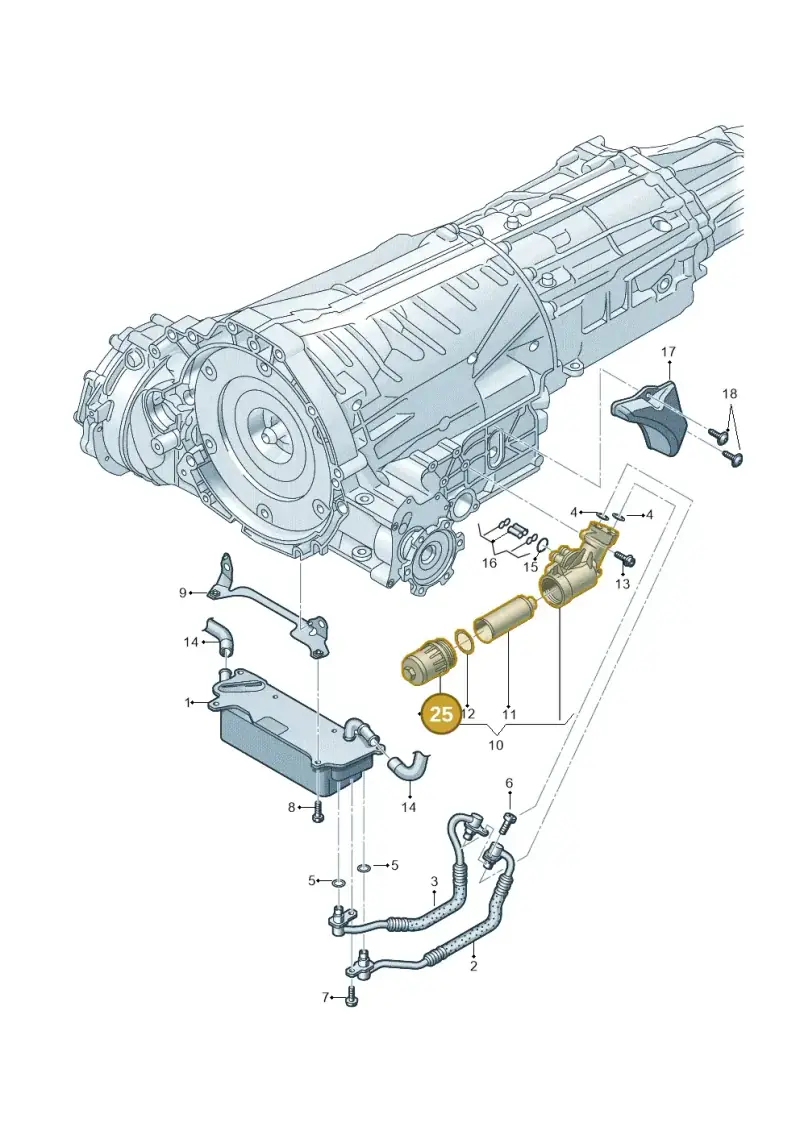 0B5325240B — Audi A7 Sportback (2014-2018) diagram 711317500, position 25