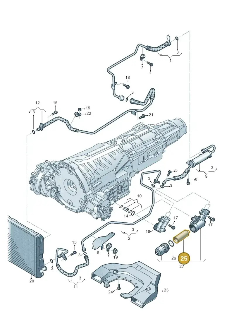 0B5325330A — Audi RS5 Coupe (2010-2015) diagram 695317550, position 25