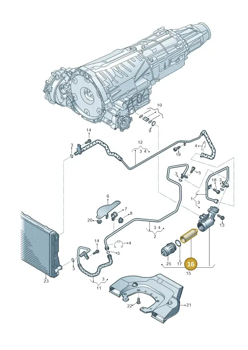 0B5325330A — Audi RS4 Av. qu. 4.2 (2012-2015) diagram 750317500, position 16