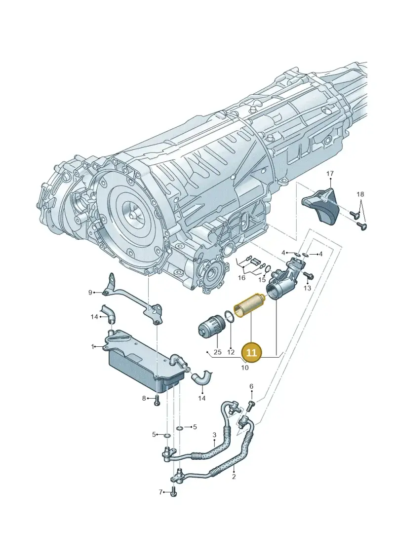 0B5325330A — Audi A7 Sportback (2014-2018) diagram 711317500, position 11