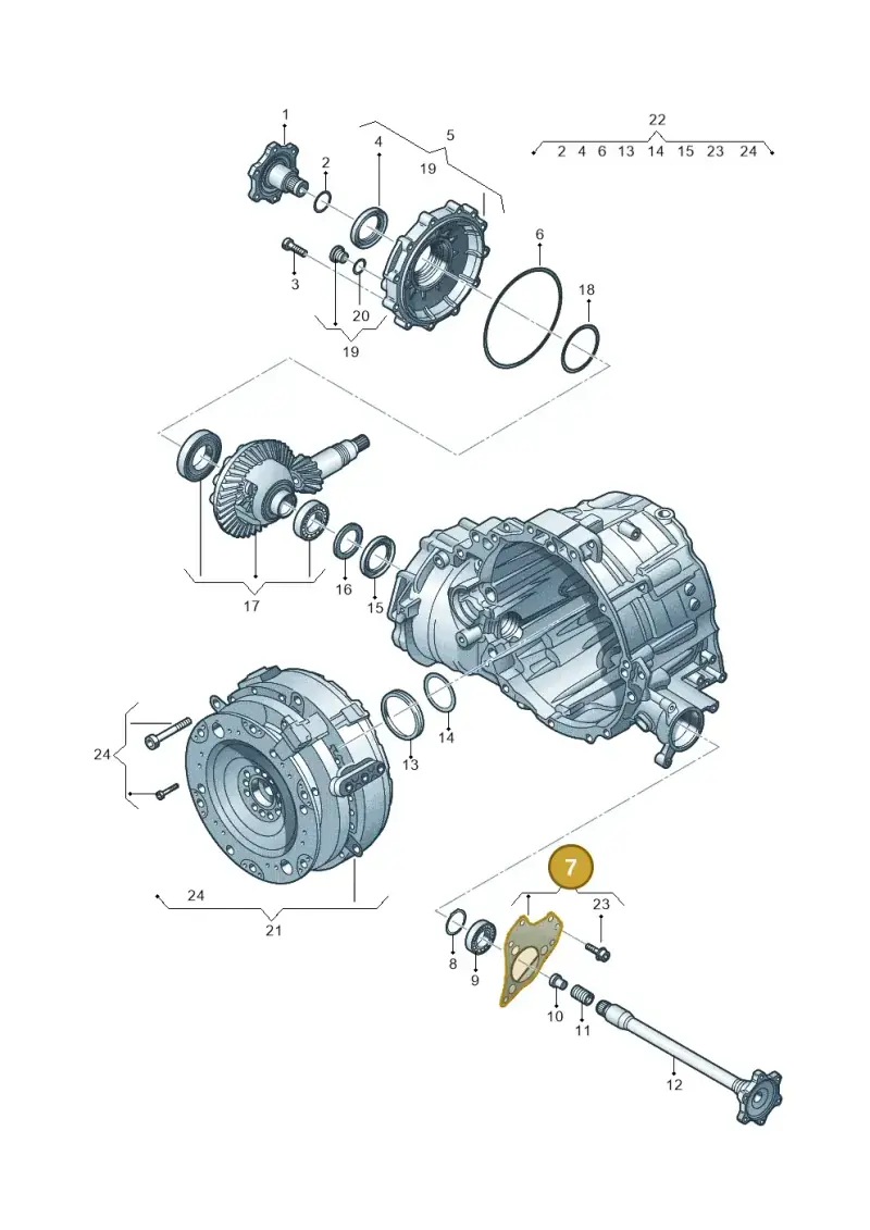 0B6409131 — Audi A8L qu. 3.0 TDI (2013-2018) diagram 696409700, position 7