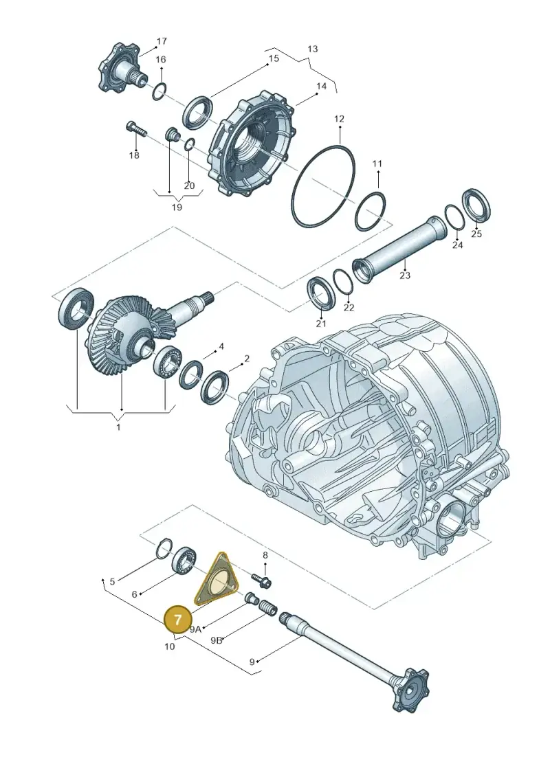 0B6409131A — Audi A5 Cabrio 2.0 (2008-2012) diagram 291409720, position 7