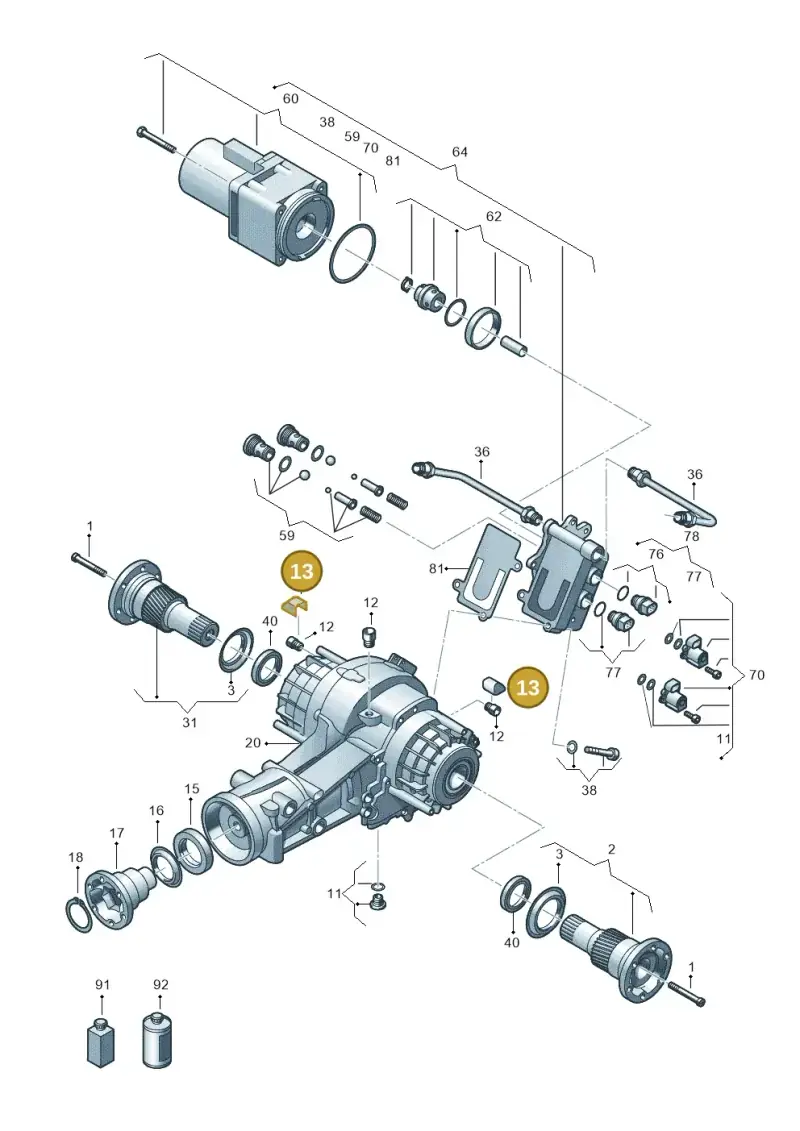0BE525069 — Audi A8 (2013-2018) diagram 636525250, position 13