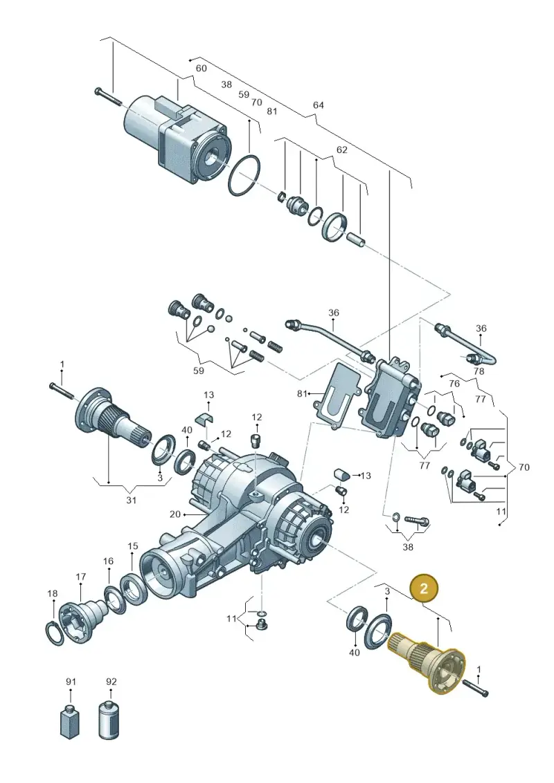 0BE525353 — Audi A8L qu. 3.0 TDI (2013-2018) diagram 636525250, position 2