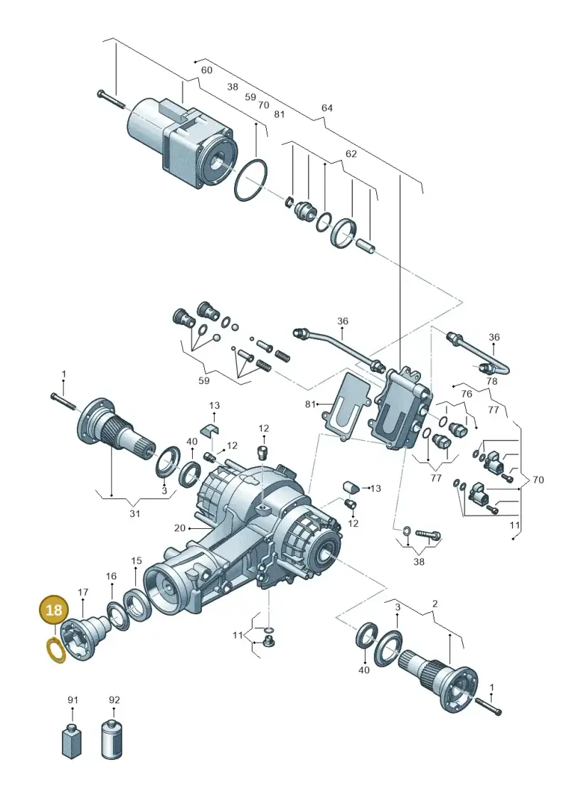 0BE598656 — Audi A8L qu. 3.0 TDI (2013-2018) diagram 636525250, position 18