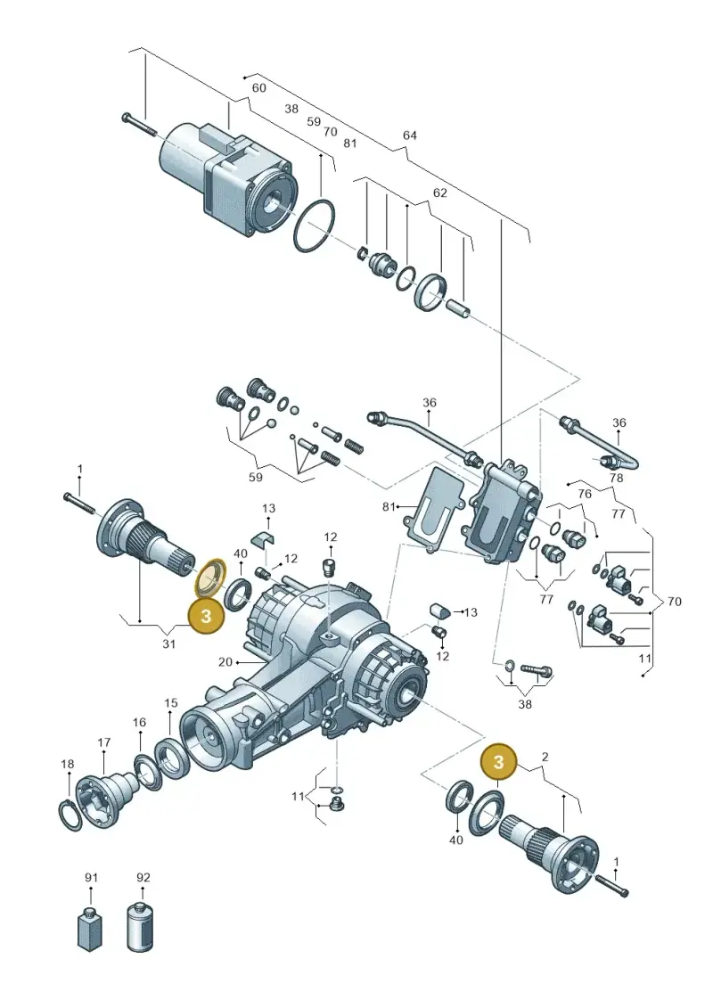 0BF525375 — Audi A7 Sportback (2014-2018) diagram 636525250, position 3