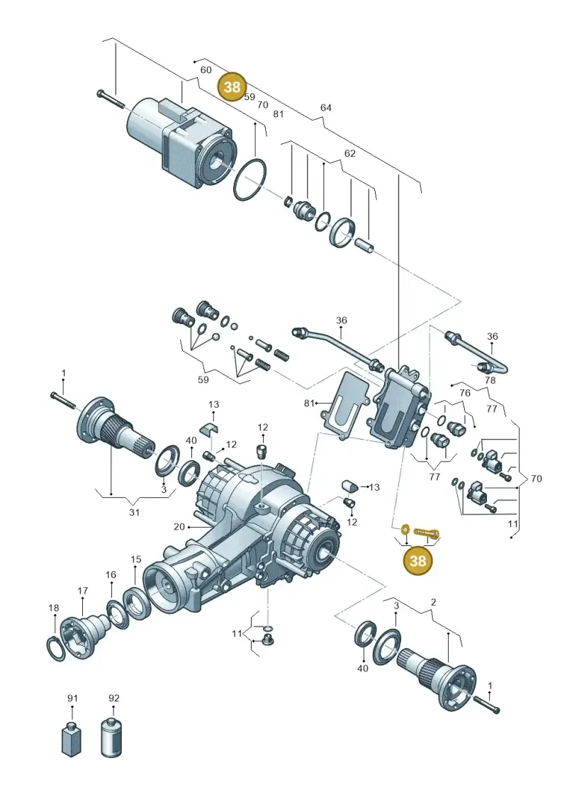 0BF598078 — Audi A7 Sportback (2014-2018) diagram 636525250, position 38