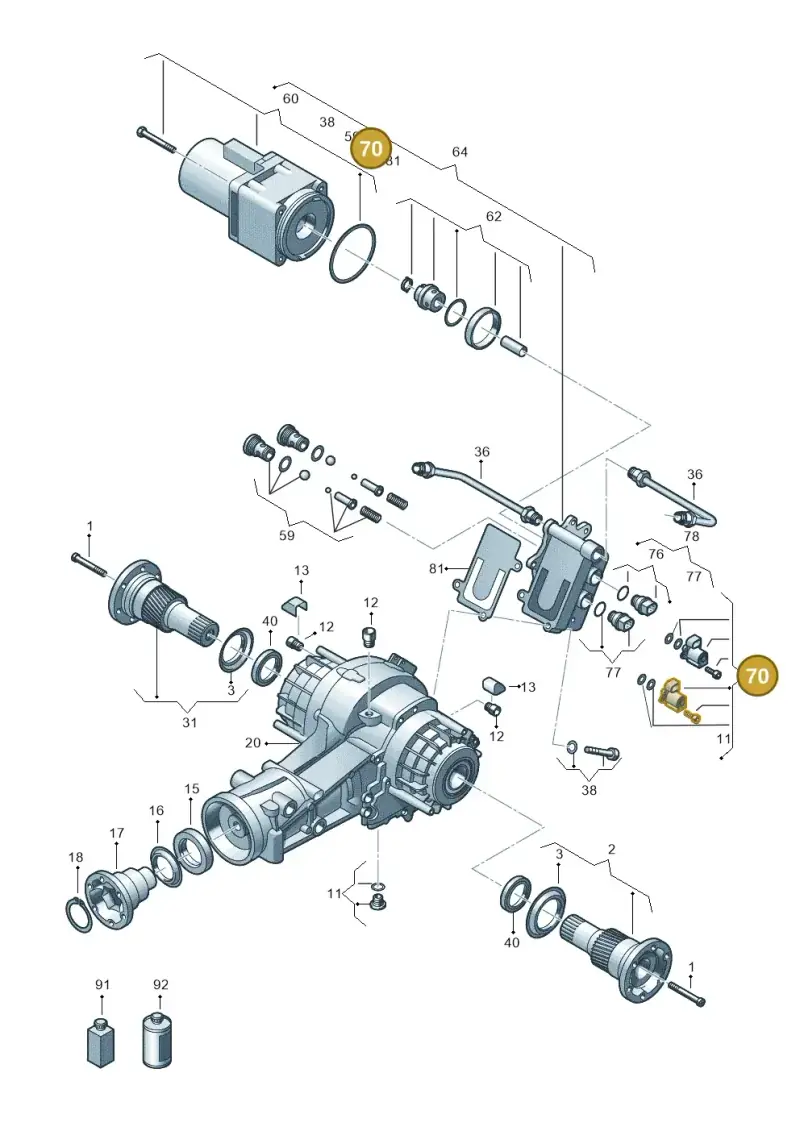 0BF598079 — Audi A7 Sportback (2014-2018) diagram 636525250, position 70