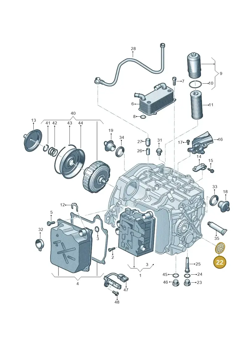 0BH301125E — Audi Q3 2.0 TDI (2014-2019) diagram 679321600, position 22