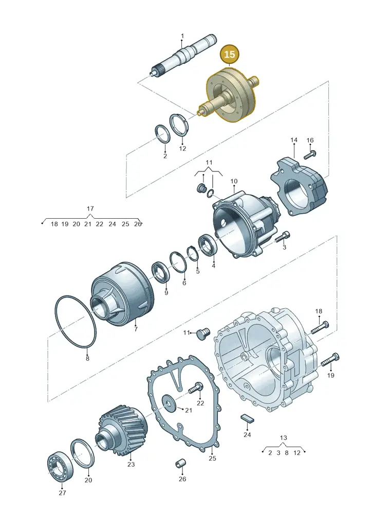 0BK409345D — Audi RS6 Avant (2013-2018) diagram 696409900, position 15