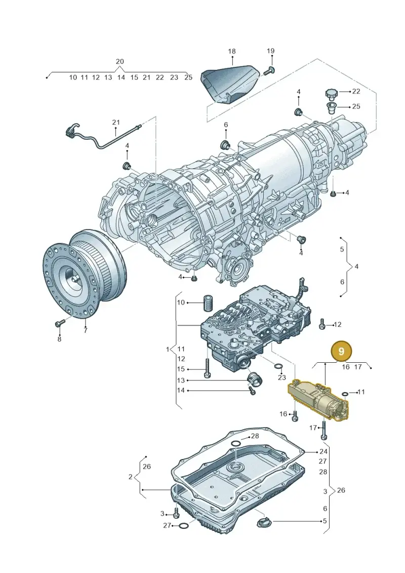 0BL325585 — Audi A4 2.0 (2015-2019) diagram 849325900, position 9