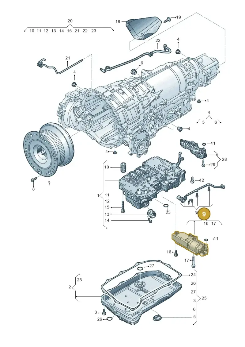 0BL325585 — Audi A5 Cabrio 2.0 (2016-2018) diagram 859325800, position 9