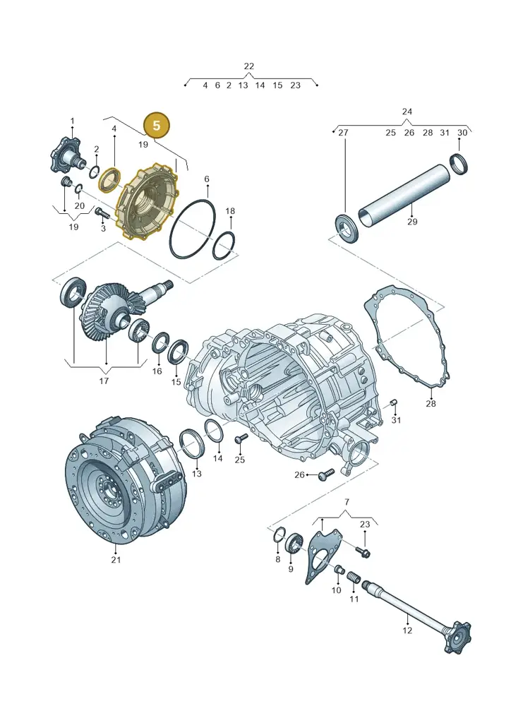 0BL409131 — Audi A8L qu. 3.0 TDI (2013-2018) diagram 838409600, position 5