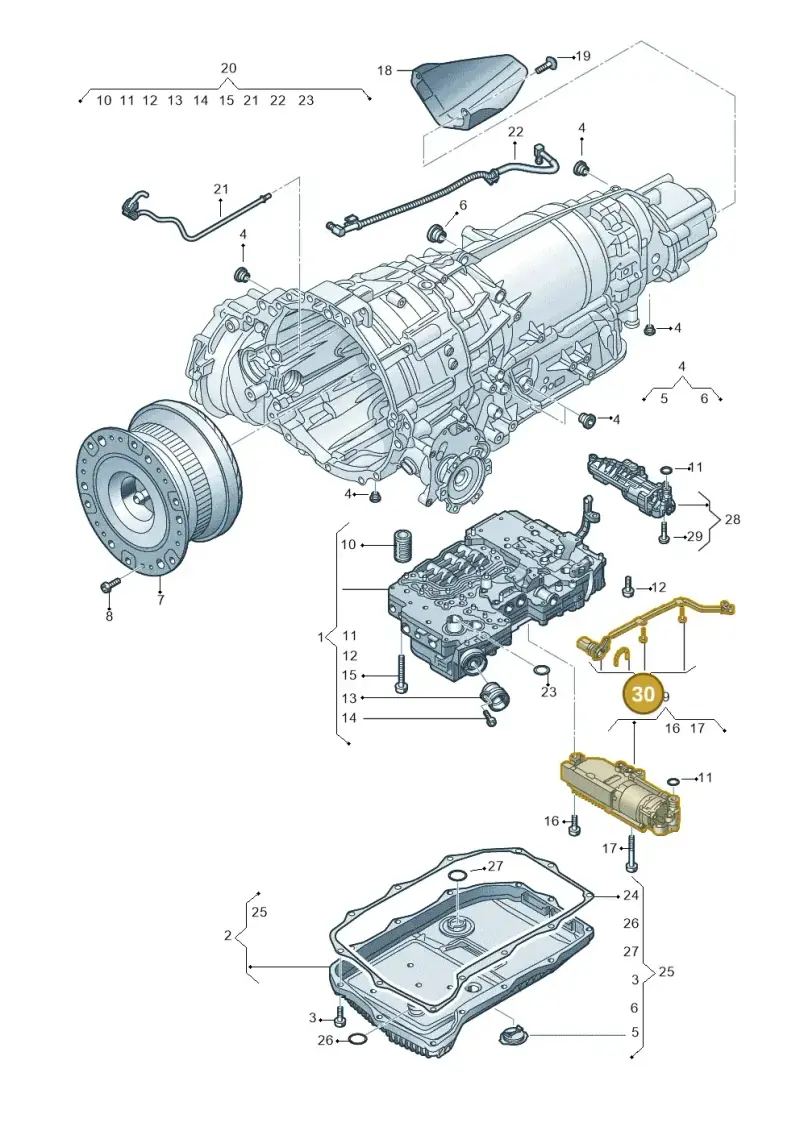0BW927363A — Audi Q7 qu. 3.0 TDI (2015-2019) diagram 859325800, position 30