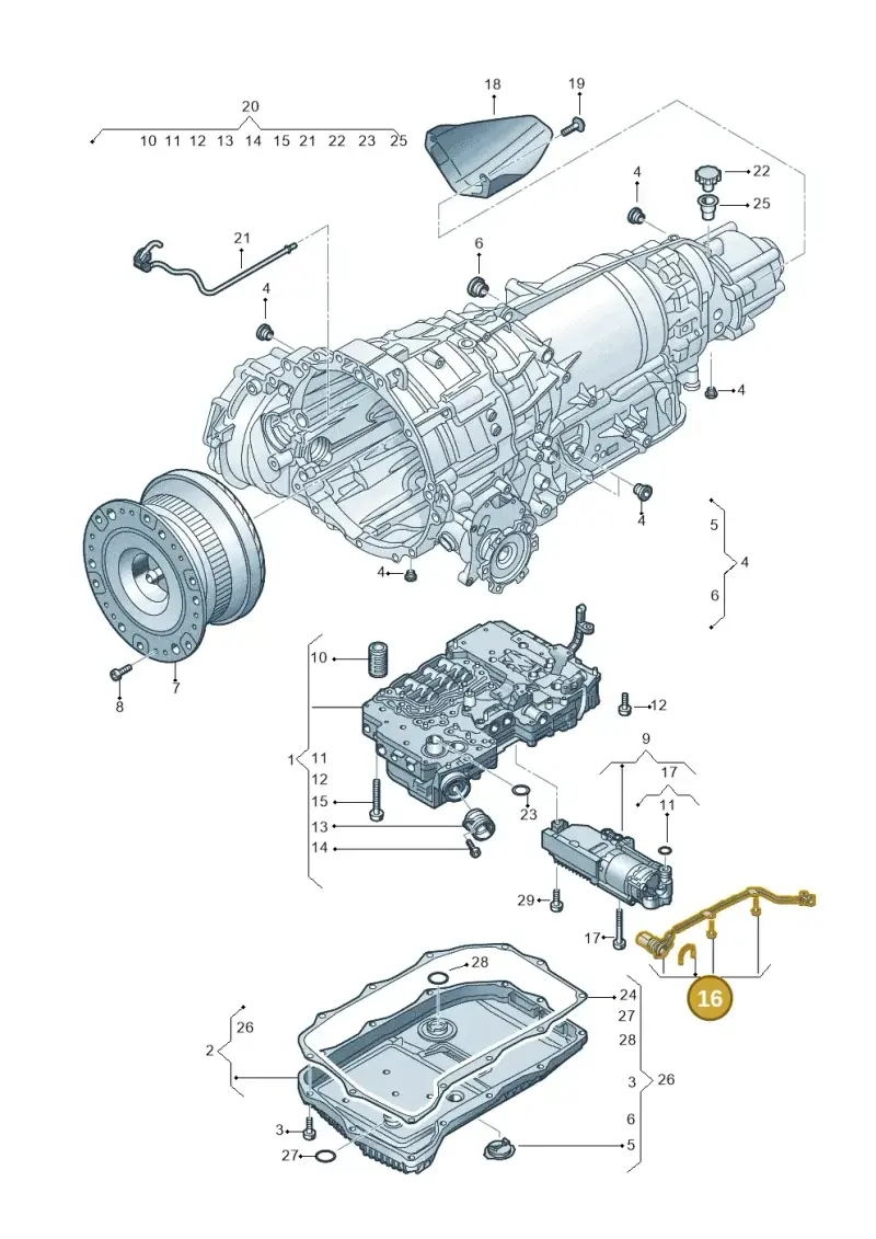 0BW927363A — Audi Q5 (2016-2020) diagram 896325800, position 16