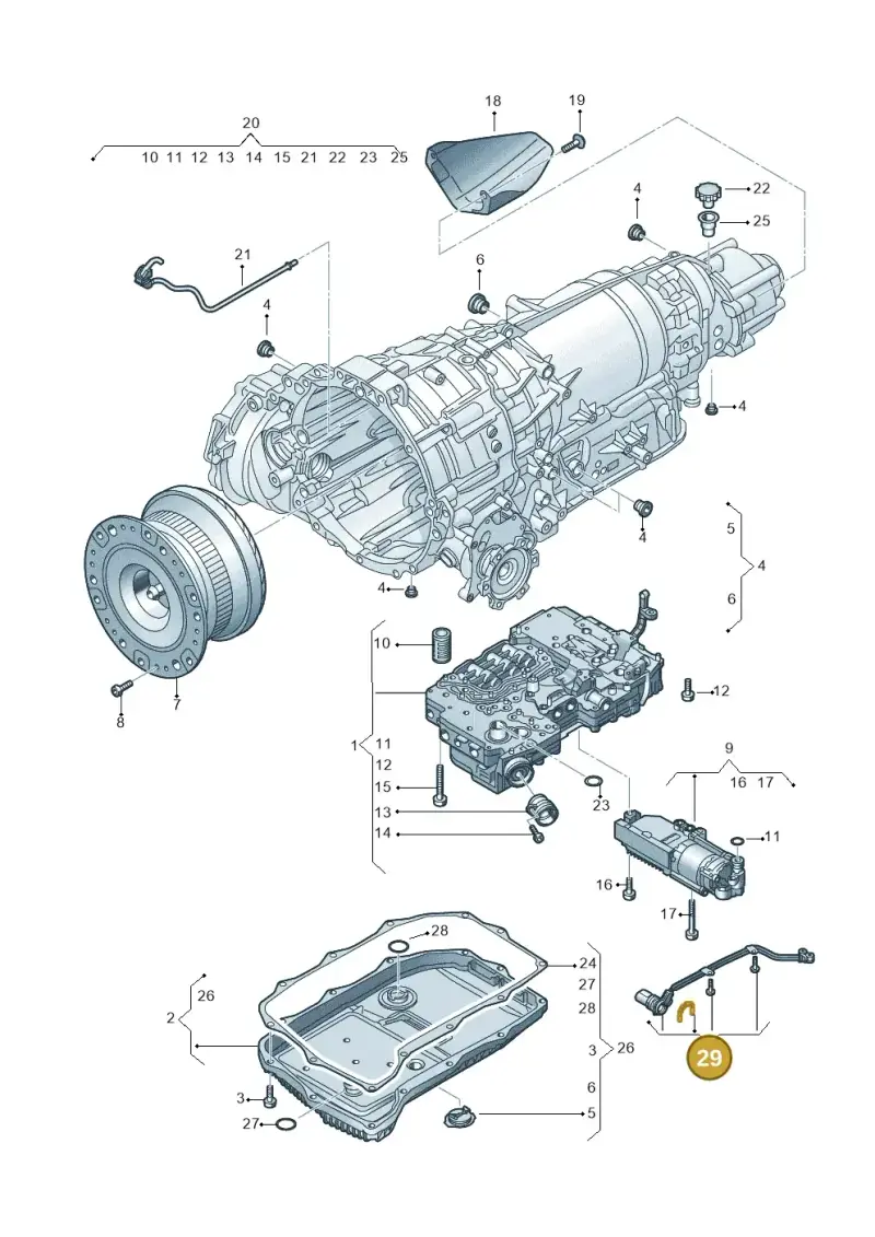 0BW927363A — Audi A5 Sportback (2016-2020) diagram 897325090, position 29