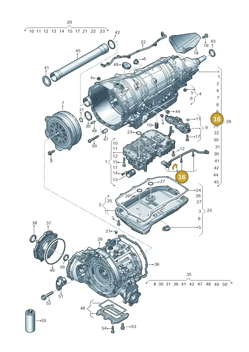 0BW927363B — Audi Q8 Quattro 3,0 (2018-) diagram 859325850, position 16