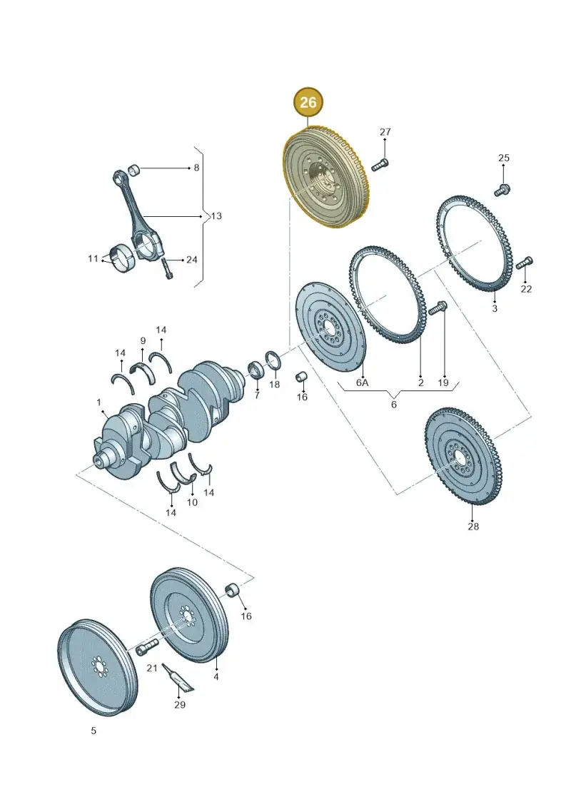 0BZ105266Q — Audi R8 qu. 5.2 (2012-2015) diagram 618105000, position 26