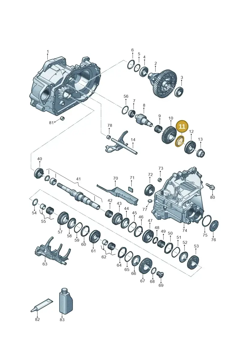 0C9311295B — Audi A3 Sportback (2019-2021) diagram 803311028, position 11