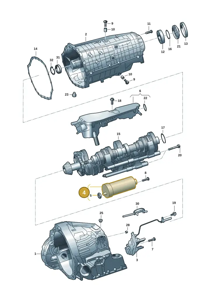 0CJ325585 — Audi A5 Limousine (2024-2025) diagram 798325811, position 4
